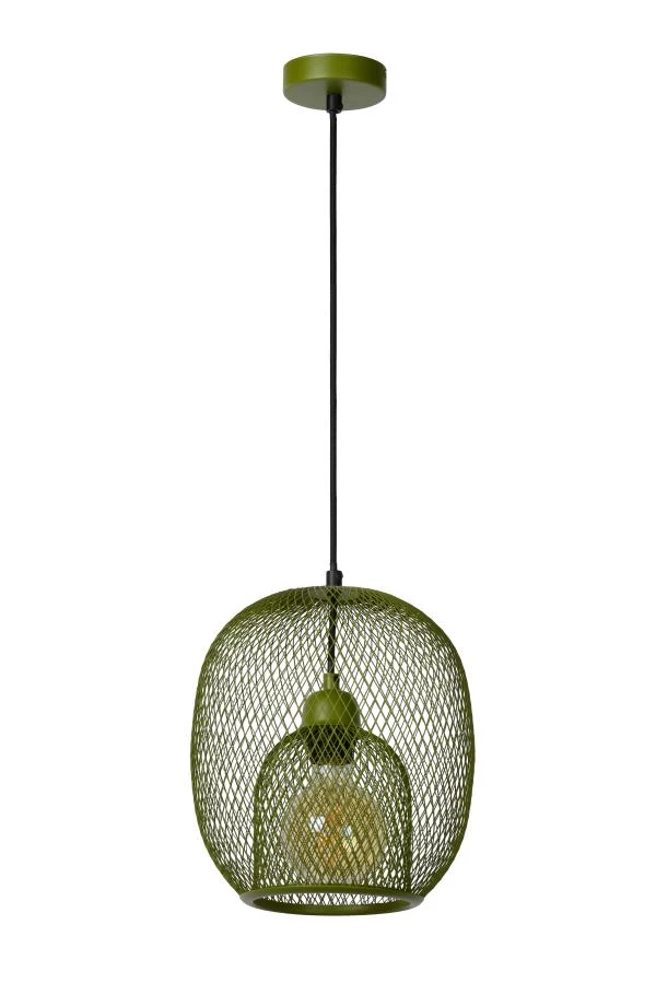 Lucide JERREL - Lámpara colgante - Ø 25 cm - 1xE27 - Verde - UIT